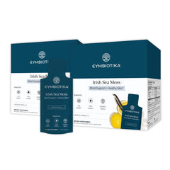 CYMBIOTIKA Irish Sea Moss bottle shows premium packaging for daily use.