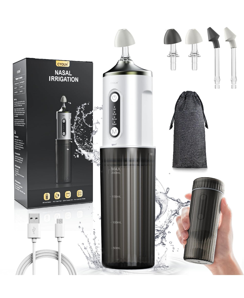 CYOUH nasal irrigation system assembled for daily cleansing and easy storage.