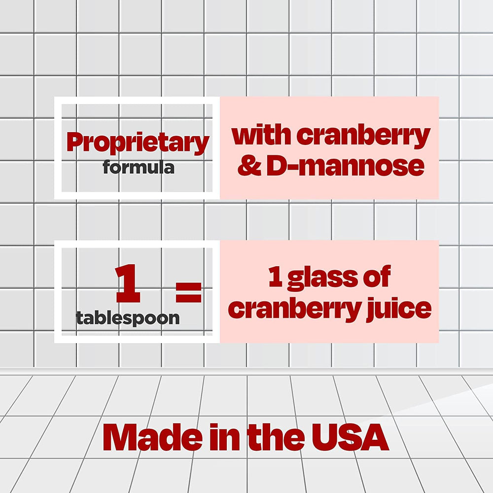Cystex cranberry liquid poured into glass after activity