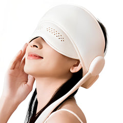 CYTJ head and eye massager showing massage modes for deep relaxation