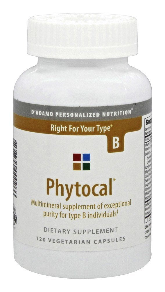 D'Adamo Phytocal B bottle cap close-up emphasizes ease of use.