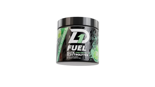 D1 Fuel Elite Prime Time Lime electrolyte powder packet front view for clean hydration