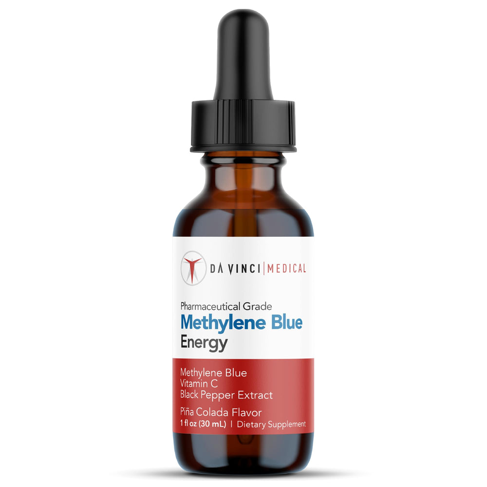 Da Vinci Medical Methylene Blue drops bottle; USP-grade wellness support option.