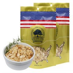 DABC OAK LAND American ginseng slices in a Wisconsin bag for freshness.