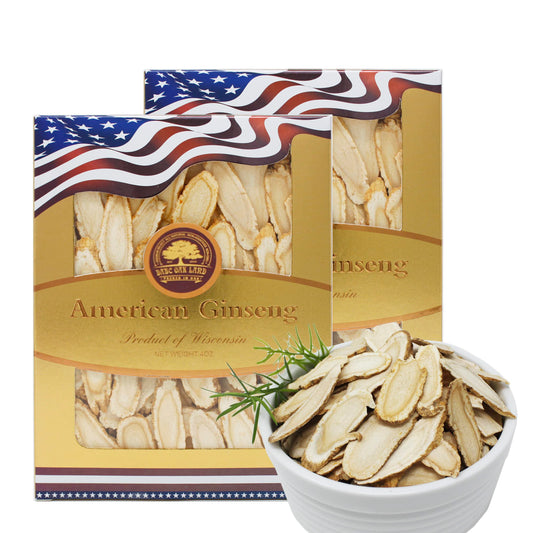 DABC OAK LAND American ginseng slices in Wisconsin tea for a comforting evening ritual