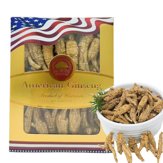 DABC OAK LAND Wisconsin American Ginseng slices in box offer authentic quality for daily energy.