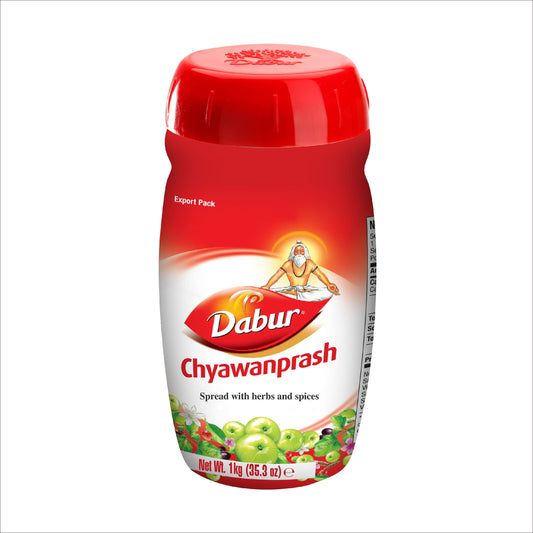 Dabur Chyawanprash Spread jars in a three-pack showing retail presentation for daily nourishment