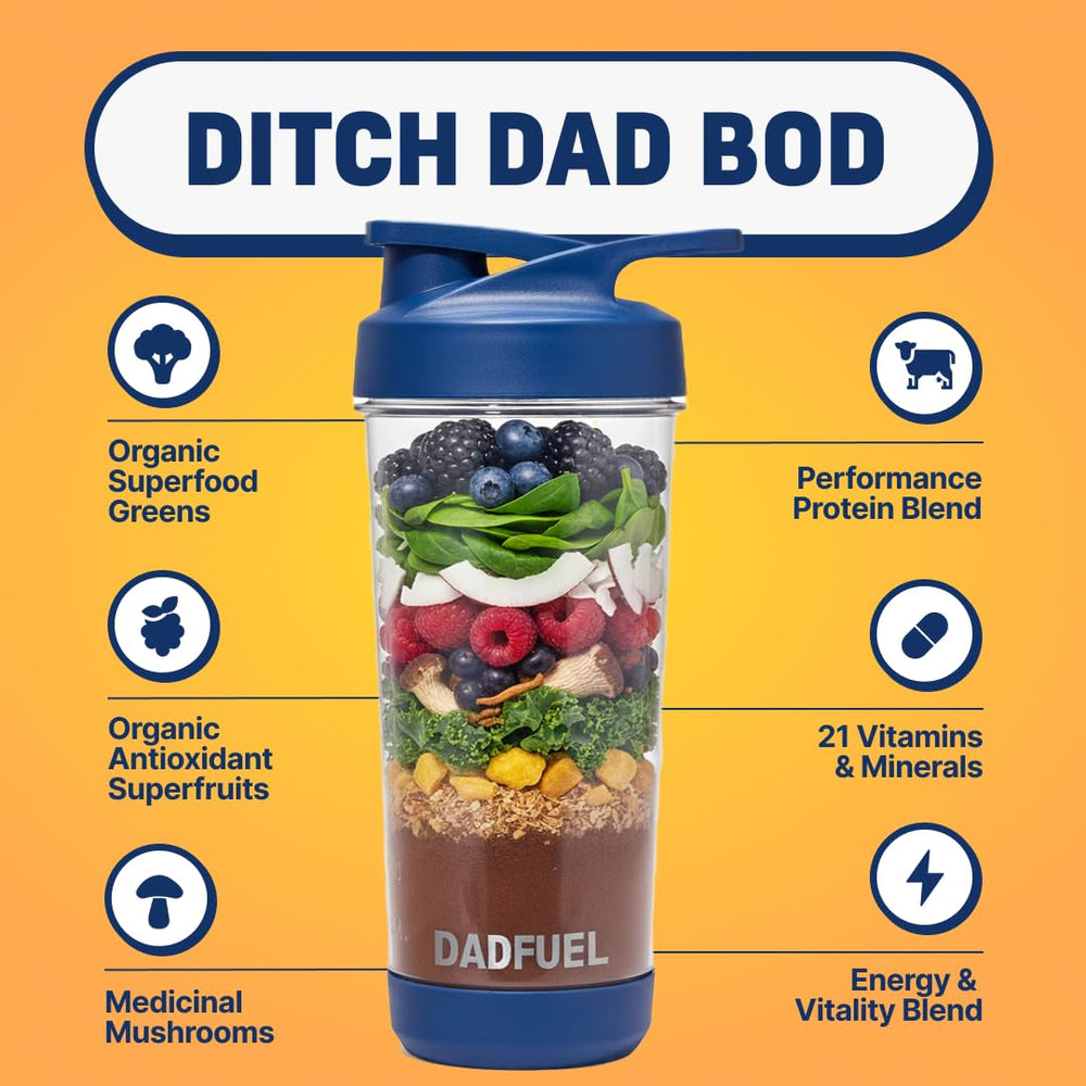 DADFUEL daily-use mixer demonstrates quick, convenient nutrition
