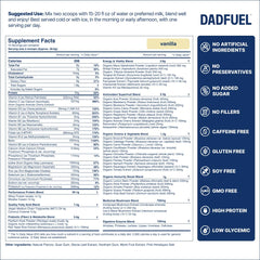 DADFUEL shaker-with-powder shows a quick, mixable meal for on-the-go mornings