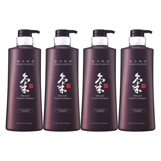 Daeng Gi Meo Ri Ki Gold Premium Shampoo bottle showcasing moisture-rich formula for dry hair
