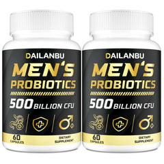 Dailanbu Probiotics for Men bottle showing 500B CFU label for digestive support