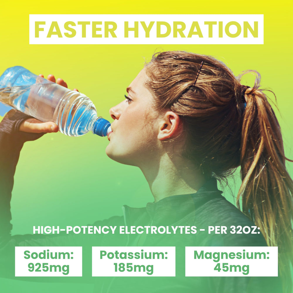 Daily Electrolytes lemon lime packet for zesty electrolyte hydration.