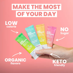 Daily Electrolytes raspberry lemon packet for crisp sugar free hydration.