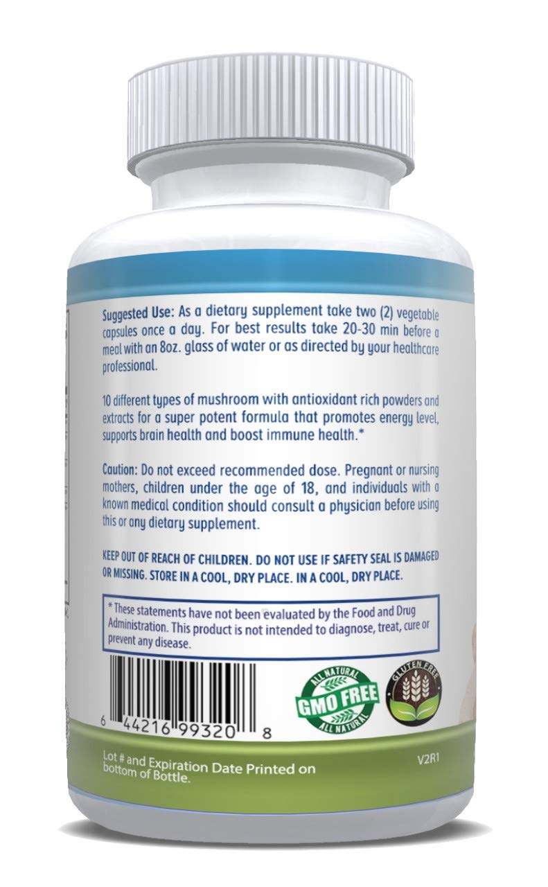 Daily Health 10 Mushroom Blend GMP facility image showing USA-made production