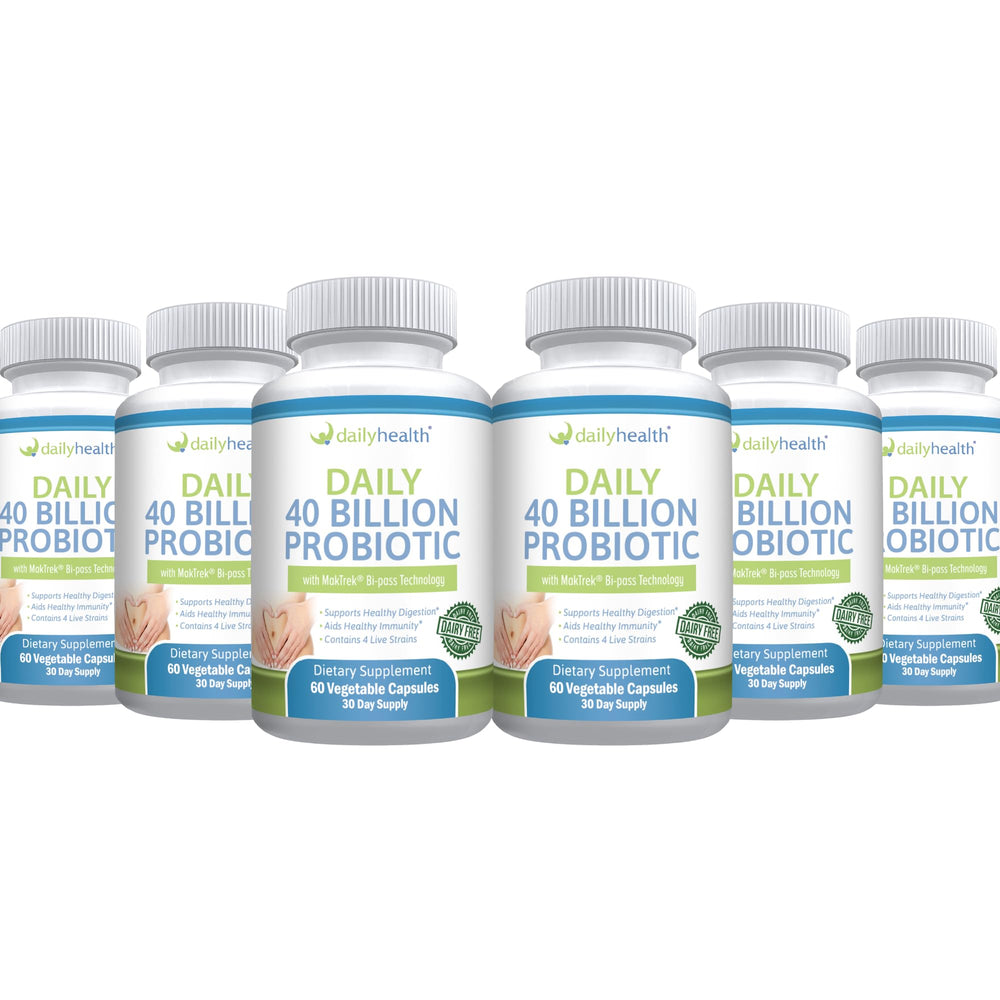 Daily Health Daily Probiotic 40B CFU bottle pour promotes daily wellness