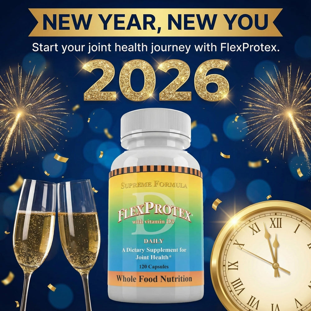 FlexProtex D capsules close-up highlighting natural joint and muscle support