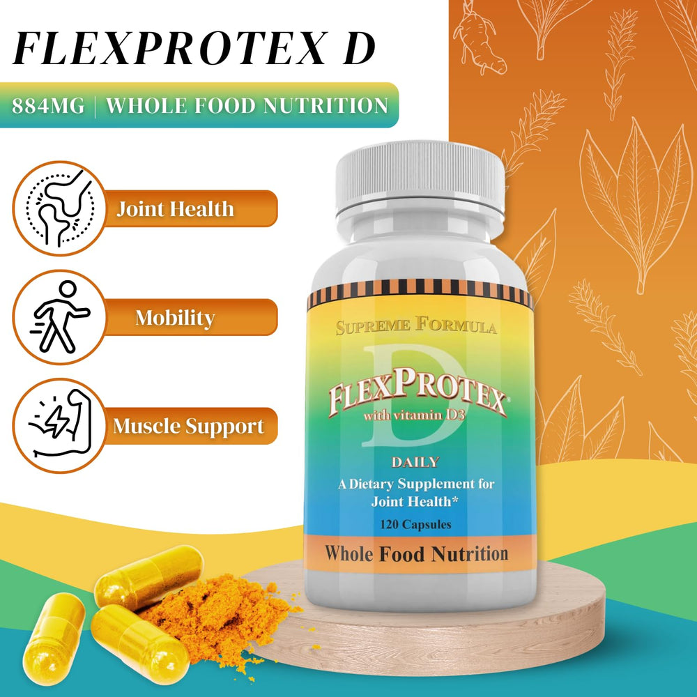 FlexProtex D label and packaging showcasing natural ingredients