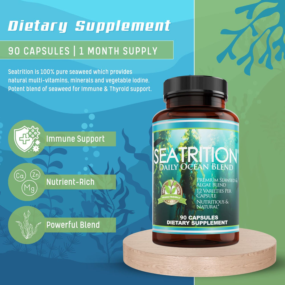 Daily Health Seatrition seaweed ingredients display providing wholefood minerals.