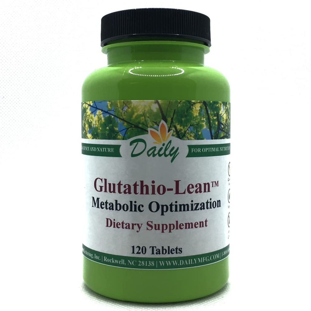 Daily Manufacturing Glutathio-Lean bottle cap close-up, convenient pre-meal option.
