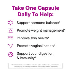 Daily Nouri Hormone Balance Omega oil bottle underscores vegan omega benefits.