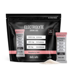 Daily Salts Raspberry Salt travel pack ready for gym, office, or long runs.