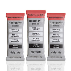 Daily Salts Watermelon Salt stick pack for on-the-go hydration with zero sugar.