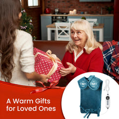 DAILYIFE heating pad shows massage mode options for relaxation.