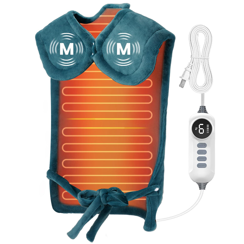 DAILYLIFE heating pad worn on neck and shoulders for targeted relief and comfort.