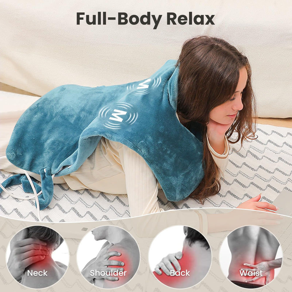 DAILYIFE wearable heating pad secured with straps during daily tasks.