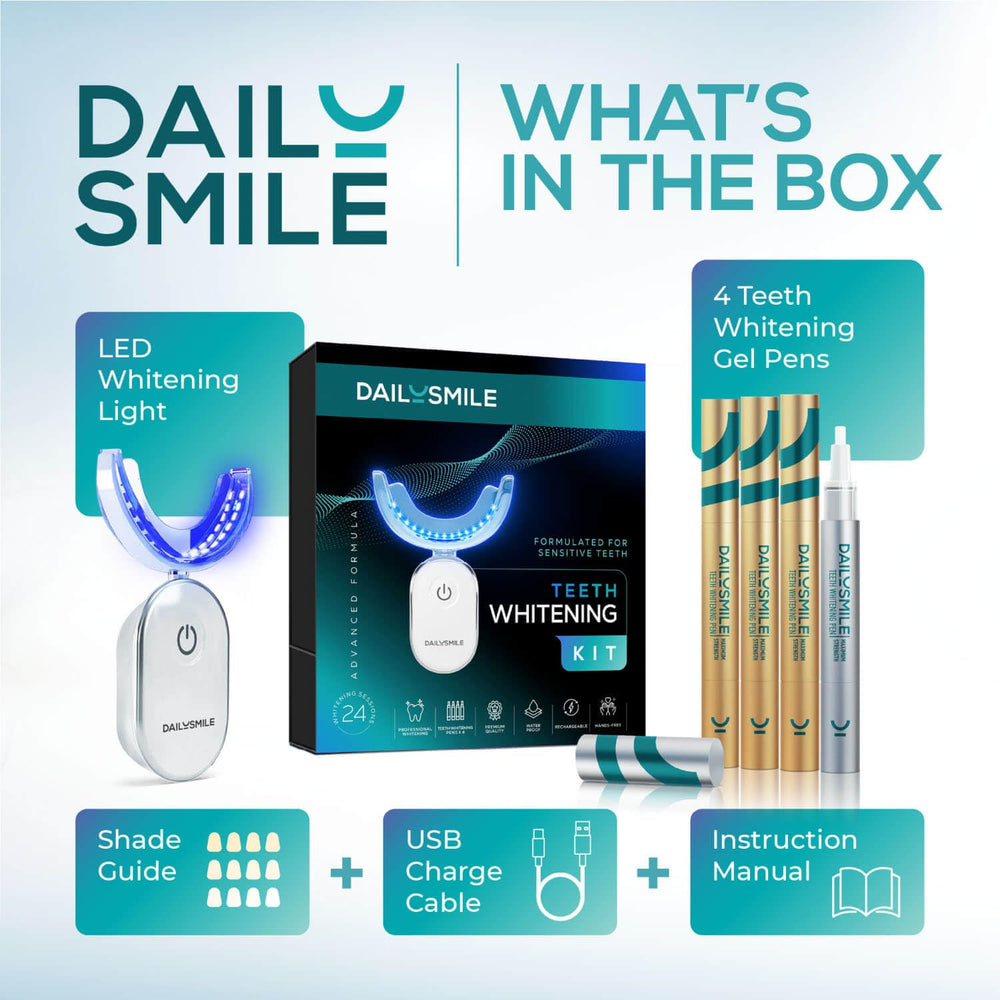 DailySmile pain-free whitening—sensitive teeth friendly and gentle on enamel.