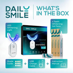 DailySmile pain-free whitening—sensitive teeth friendly and gentle on enamel.