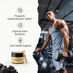 DAILY UNSTUCK ME Shilajit resin from Himalayas highlights natural mineral richness.