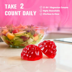 DailyWhole Magnesium Glycinate Gummies 21-in-1 concept with absorptive formula