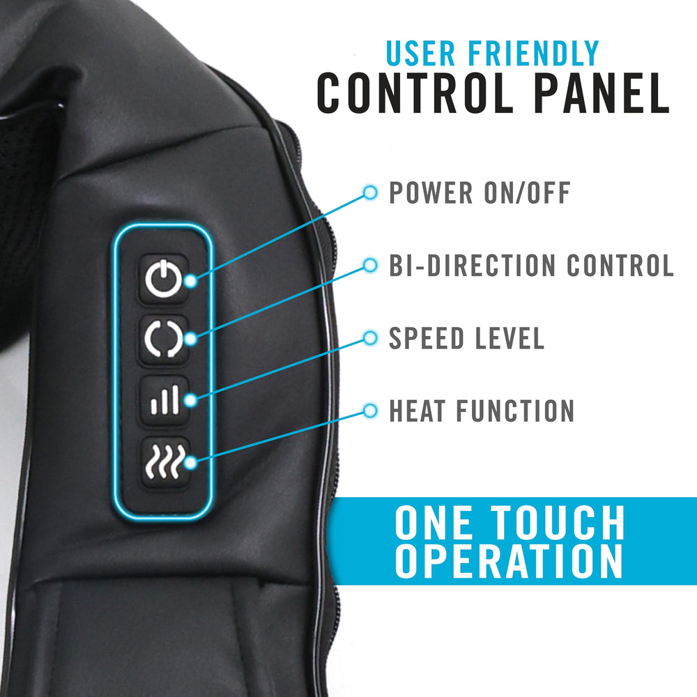 Car adapter included for on-the-go relief during commutes.