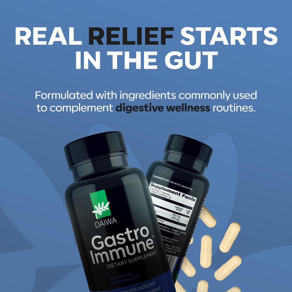 Daiwa GastroImmune daily routine setup suggests simple, gentle wellness habit.