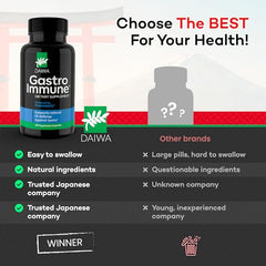 Daiwa GastroImmune pantry display hints at easy everyday supplement use.