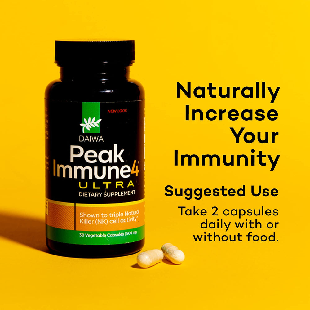 Daiwa PeakImmune4 natural process visuals highlight non-GMO sourcing.