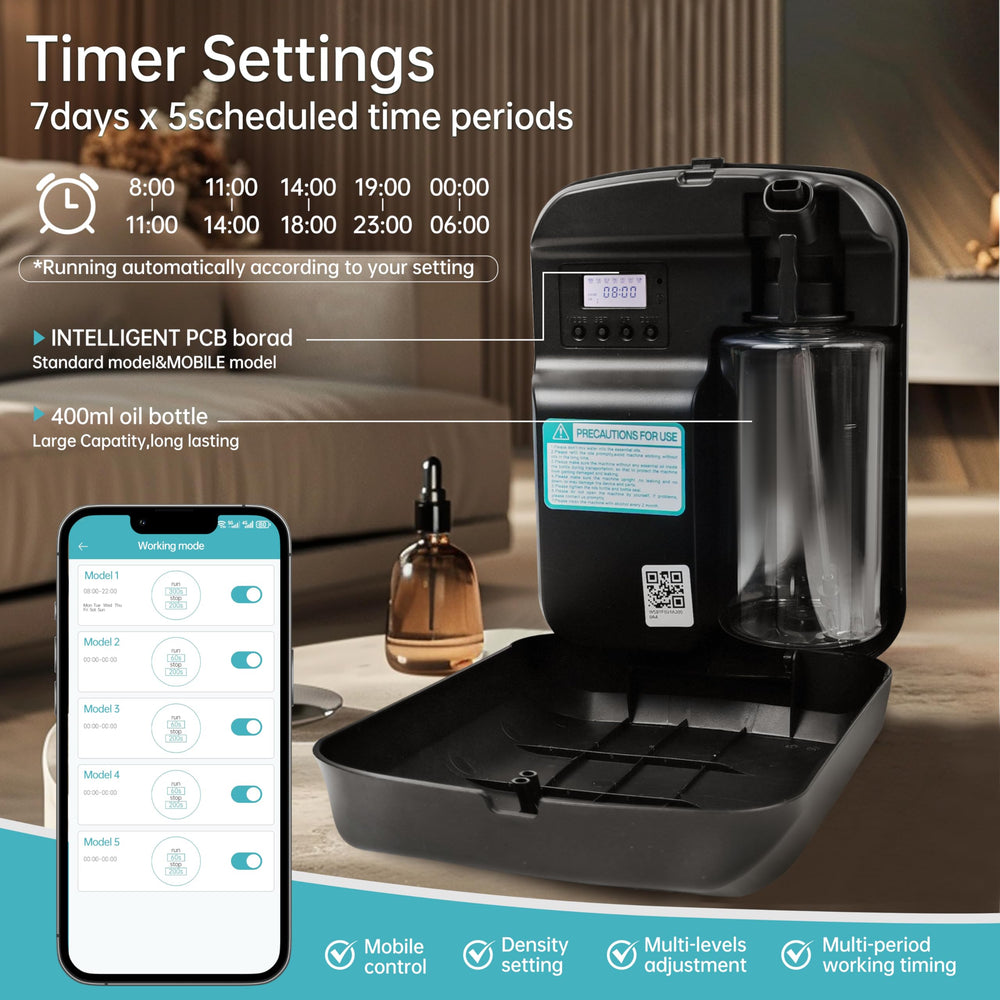 DAKISTF diffuser side panel shows modern decor compatibility and quiet operation