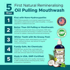 Dale Audrey mouthwash bottle close-up highlighting fluoride-free, natural formula.
