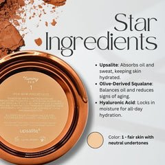 Close-up texture of Danessa Myricks Yummy Skin Blurring Balm Powder.