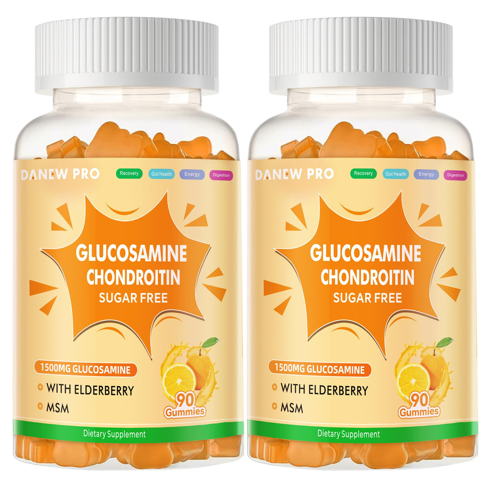 DANEW Pro Glucosamine Chondroitin Gummies bottle with orange flavor for daily use