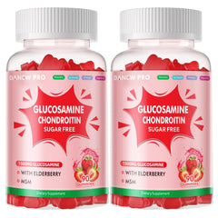 DANEW Pro glucosamine chondroitin gummies strawberry bottle front for easy daily use
