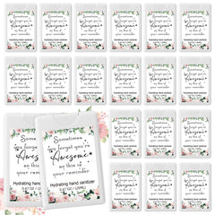 Dansib 24-pack travel hand sanitizer sprays with inspirational messages for gifting and daily cleanliness.