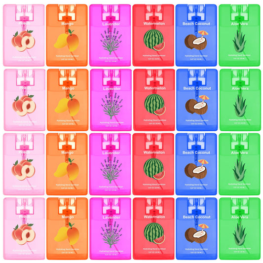 Dansib 24-pack hand sanitizer sprays, bulk gift set, portable pocket size for on-the-go care.