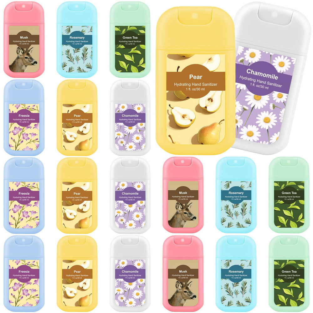 Dansib hand sanitizer spray 24-pack travel case for on-the-go protection and variety