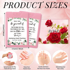 Dansib pocket-size rose-scent sanitizer in pink bottle, ideal for purses