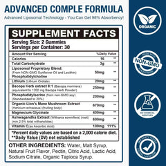 Darkenlst gummies with ashwagandha and bacopa for calm focus