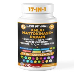 Dash of Vigor amla extract capsules bottle with vitamin C rich formula for daily vitality