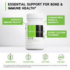 DaVinci ADK product label highlighting nutrition and ingredients