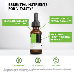 Close-up of DaVinci B12 MC Liquid label featuring B6, B12, and folate.